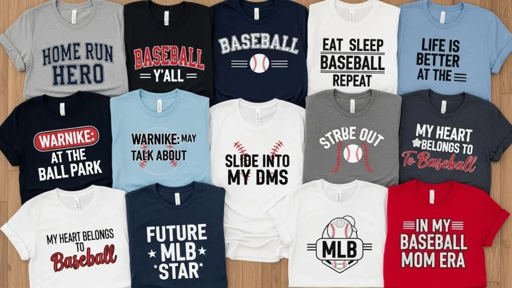 baseball slogans for t-shirts