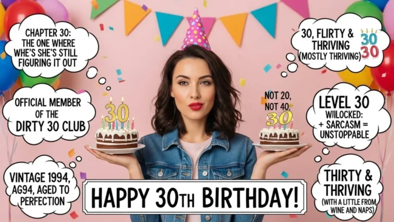 30th Birthday Slogans