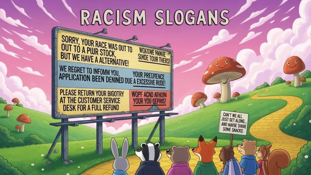 Benefits of a Good Racism Slogan ✨