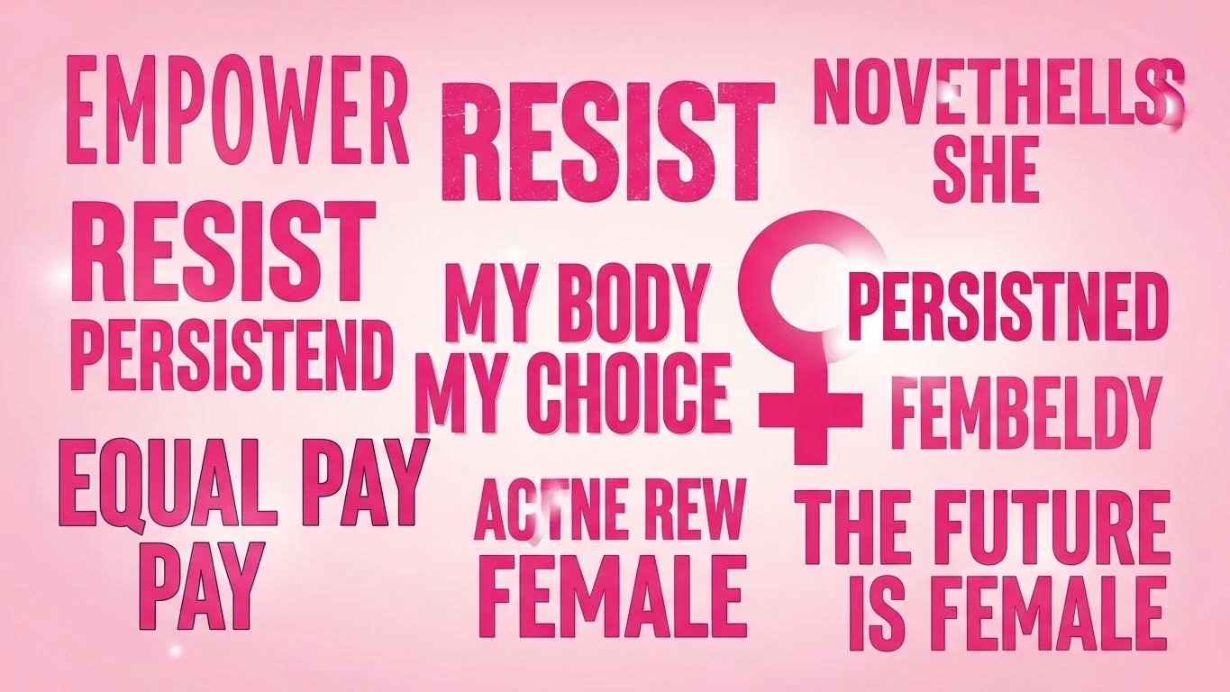 Fashion & Style Pink Slogans