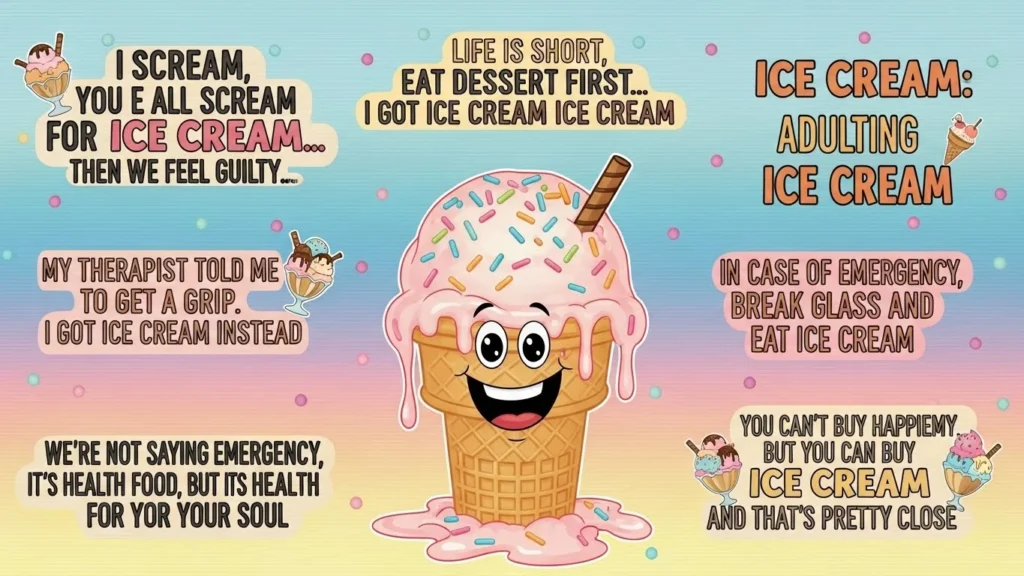 ice cream slogans funny