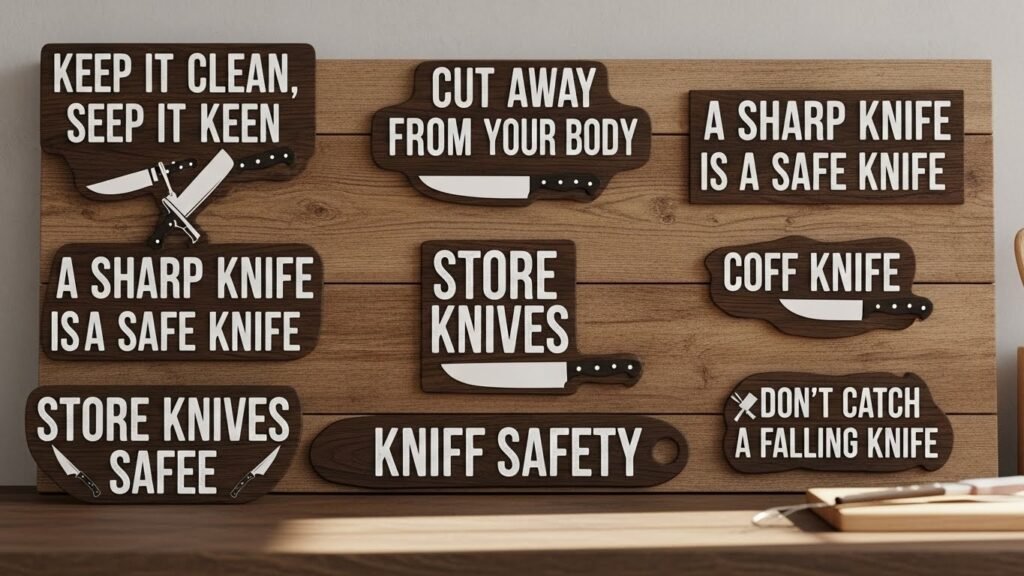 knife safety slogans