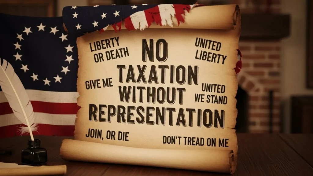 patriot slogans american revolution