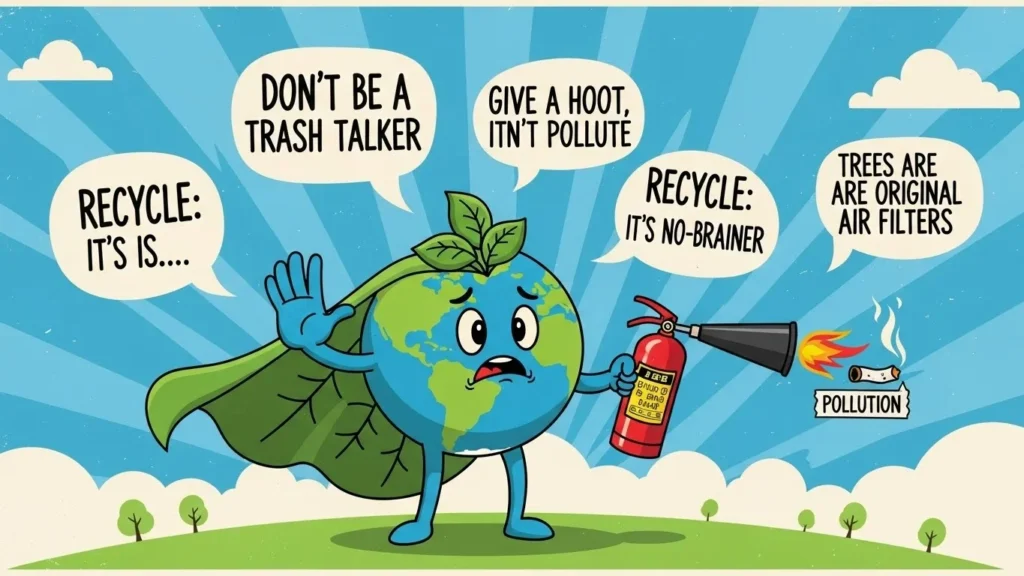 save earth slogans posters