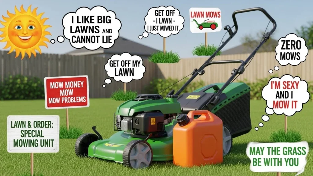 slogans funny lawn mowing quotes