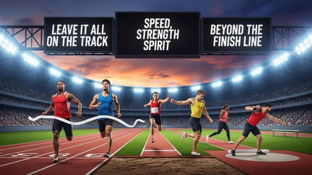 track and field slogans