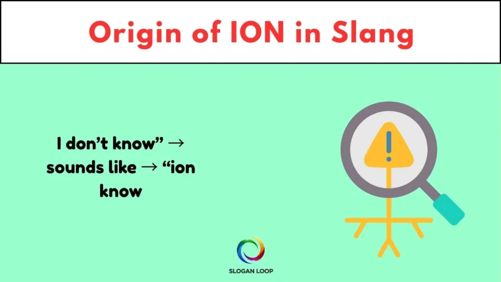 Origin of ION in Slang